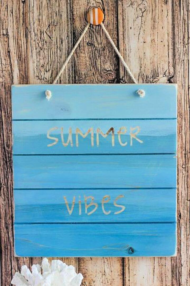 Summer Vibes Wood Pallet Sign