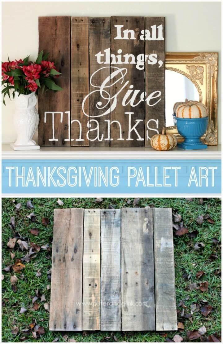 Thanksgiving Pallet Art A Wood Pallet Canvas Giveaway