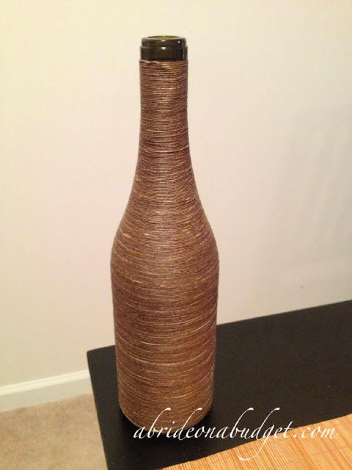 Twine Wrapped Wine Bottle Centerpieces Tutorial