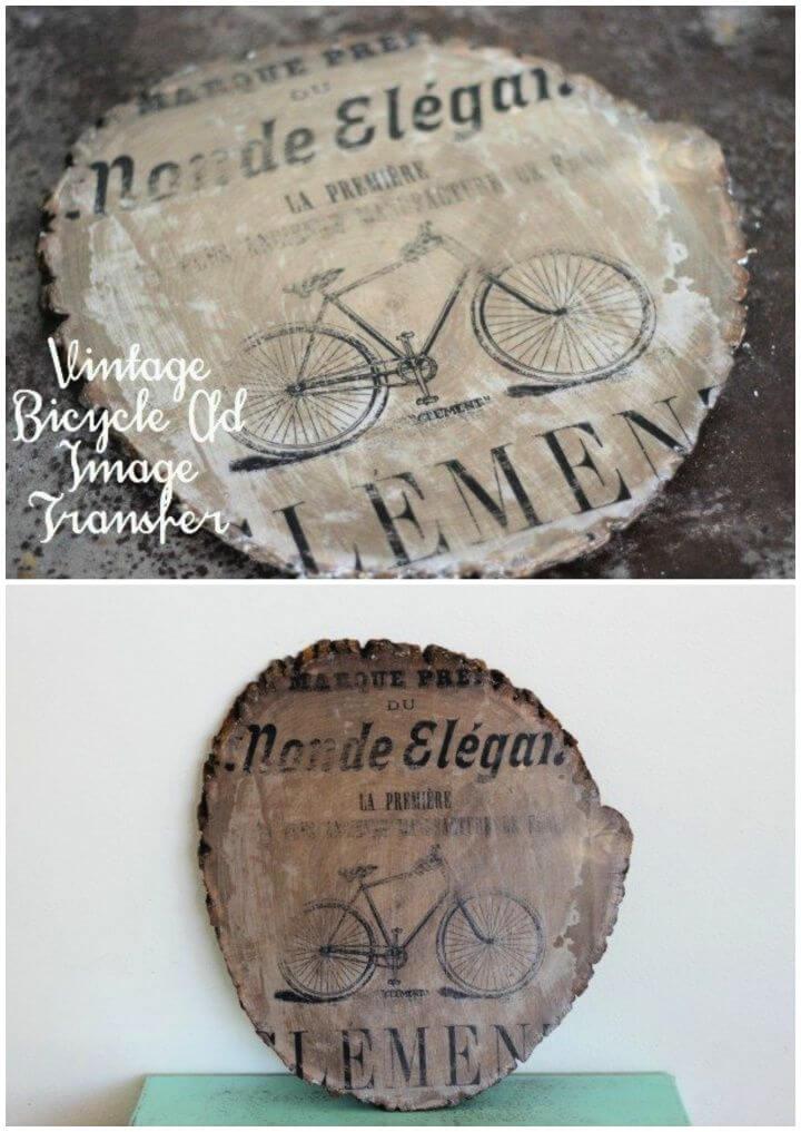 Vintage Bicycle Ad Image Transfer Wall Art