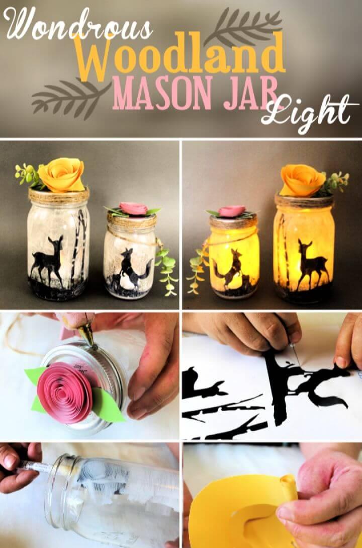 Wondrous Woodland Mason Jar Light