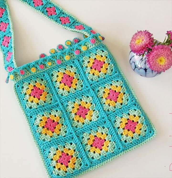 Crochet Granny Square Bag