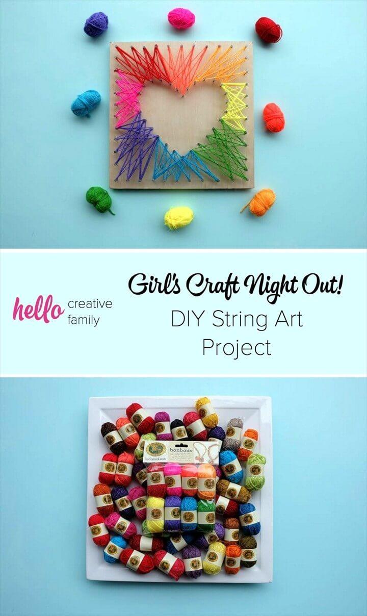 DIY Craft Night Out DIY String Art Tutorial