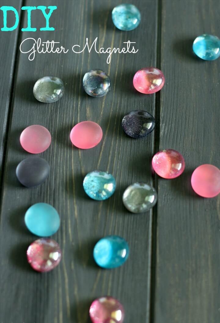 DIY Glitter Magnets Easy Craft Tutorial