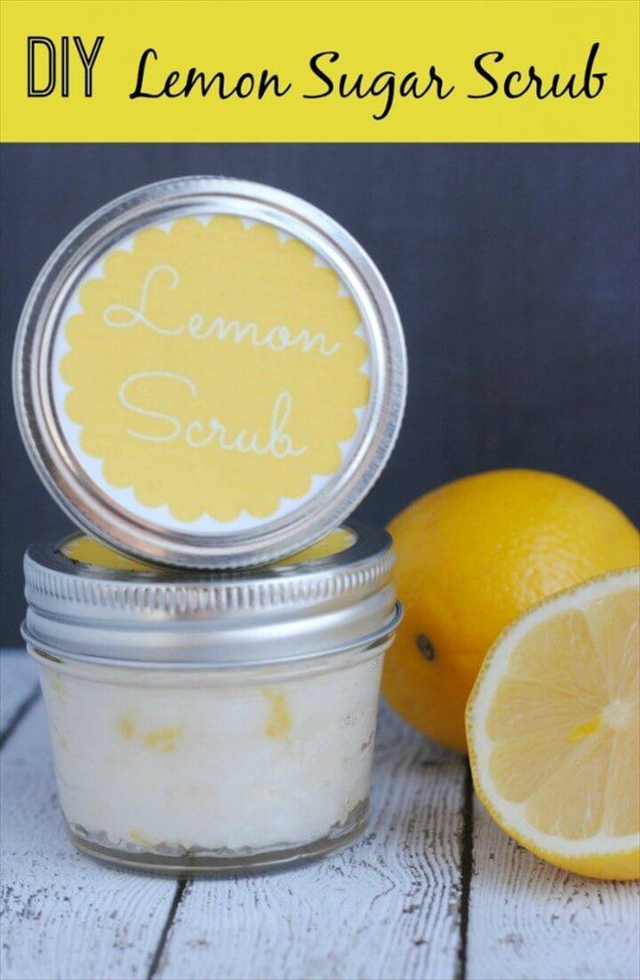 DIY Lemon Sugar Scrub Tutorial