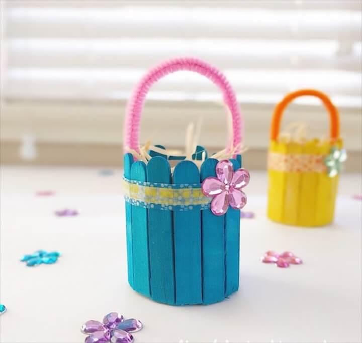 DIY Popsickle Mini Basket