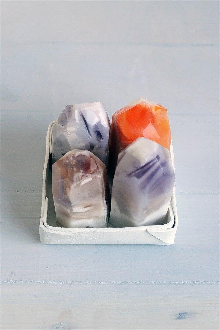 DIY Simple and Cute Semi Precious Stone Soap