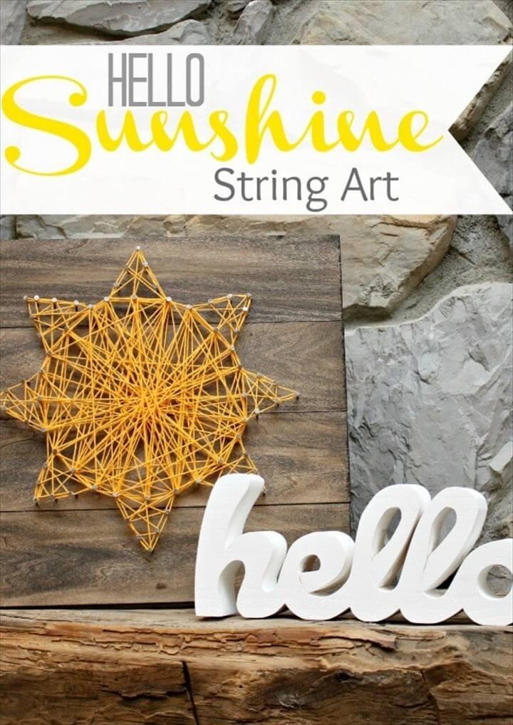 Hello Sunshine String Art DIY