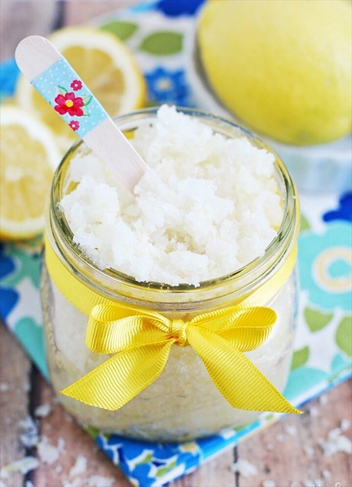 Homemade Lemon Sugar Scrub Recipe Tutorial