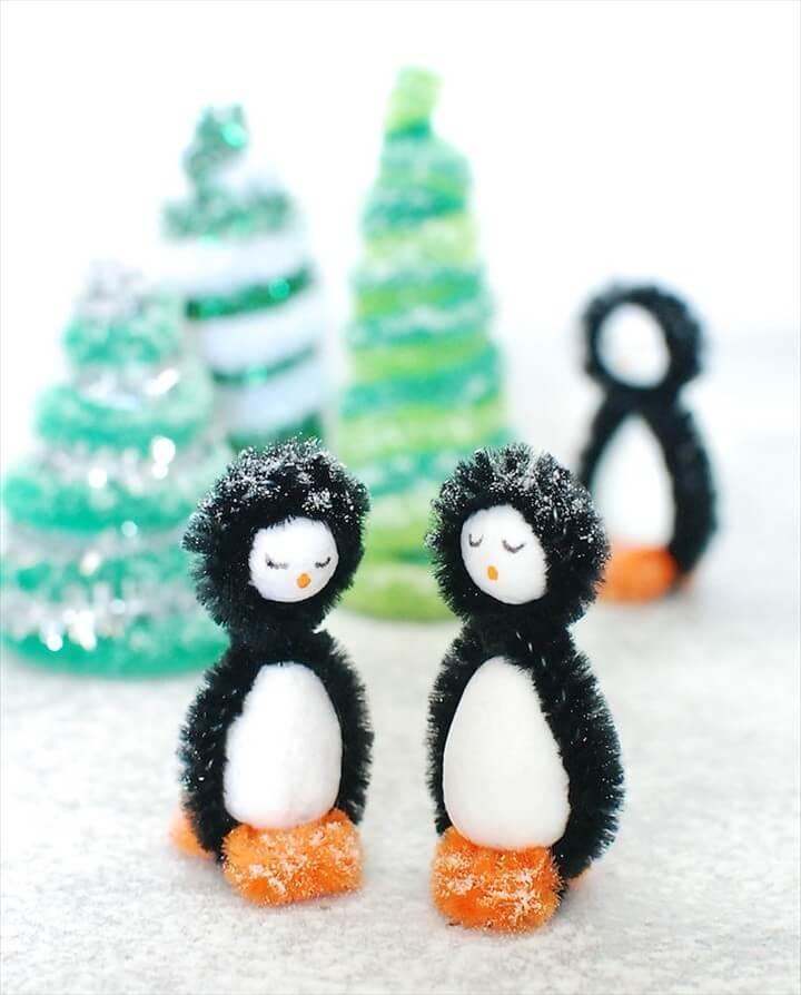 Pipe Cleaner Penguins DIY Winter Craft
