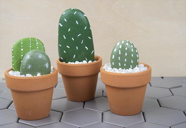 Rock Cactus Garden Easy and Fun DIY Project