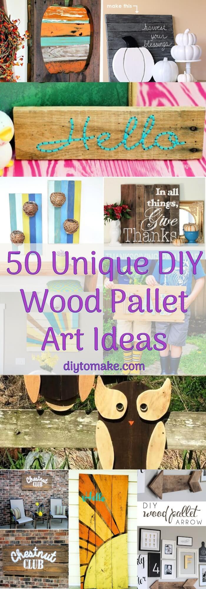 50 Unique DIY Wood Pallet Art Ideas