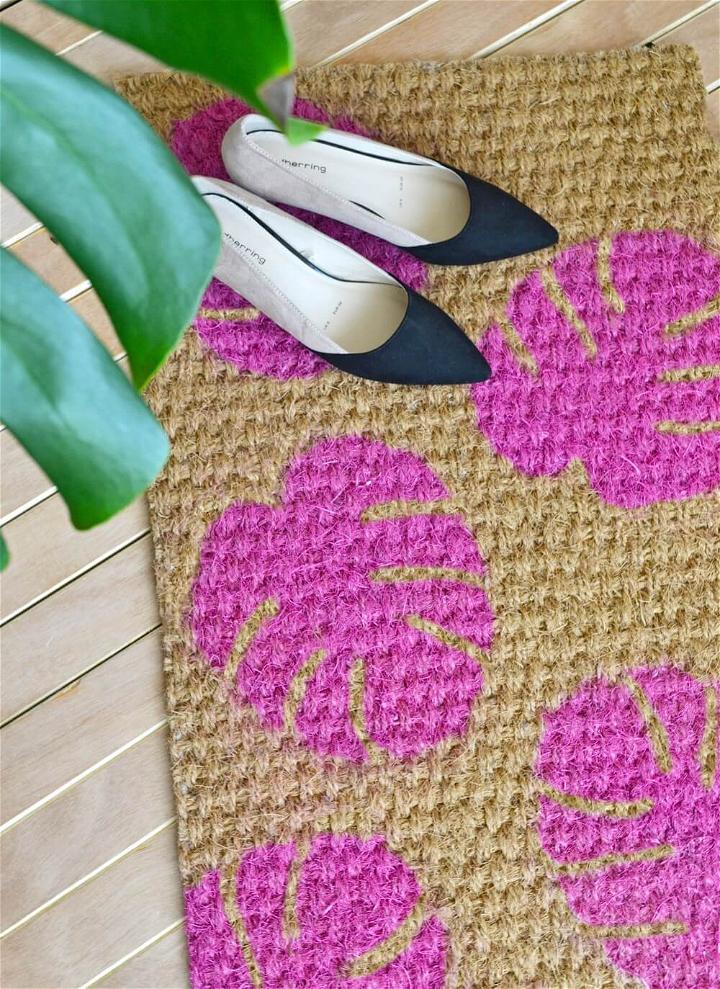 DIY MONSTERA LEAF DOORMAT