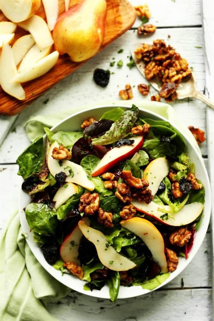 Apple Pear and Walnut Salad Recipe, diytomake.com