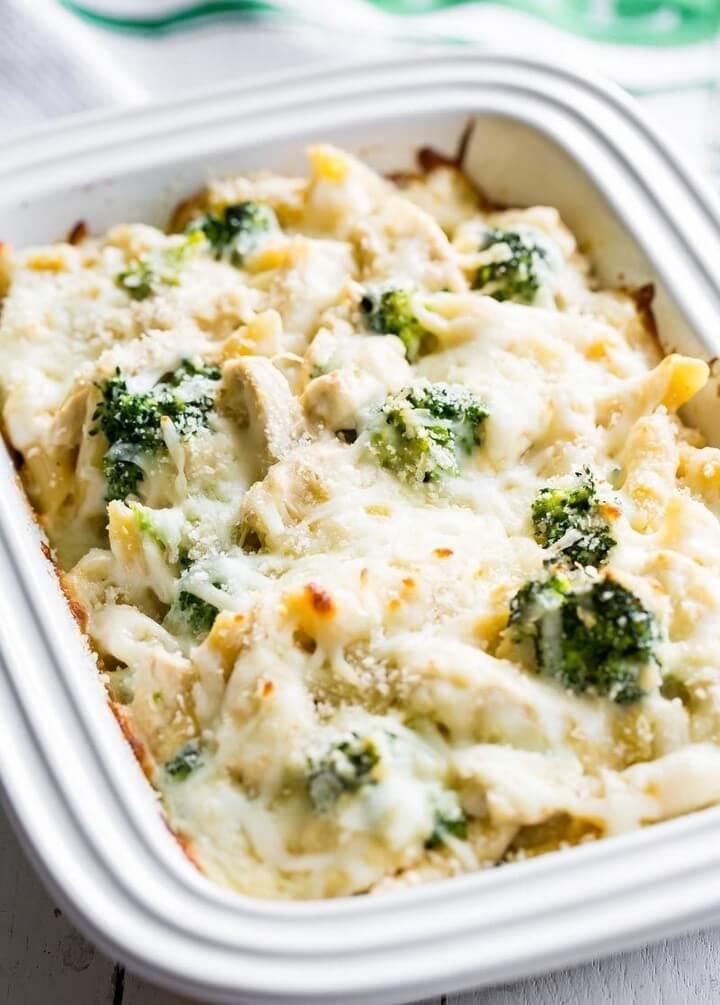 Broccoli Chicken Alfredo Bake