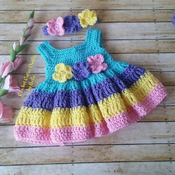 Crochet Flower Baby Dress Pattern