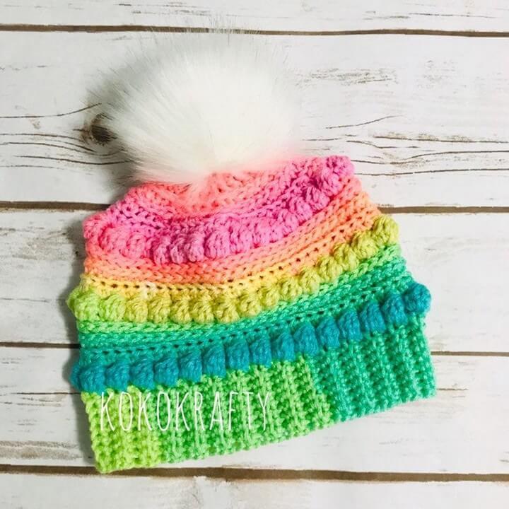 Crochet Summer Color Hat For Winter
