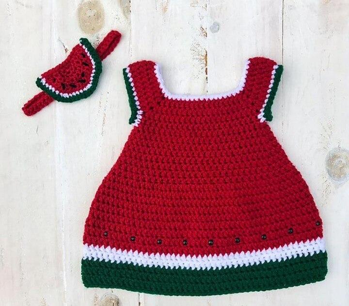 Crochet Watermelon Dress