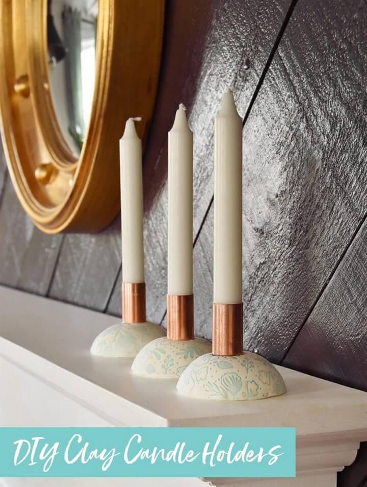 DIY Clay Candle Holders