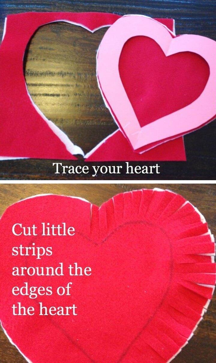 DIY Felt Heart Craft Idea No Sewing Required
