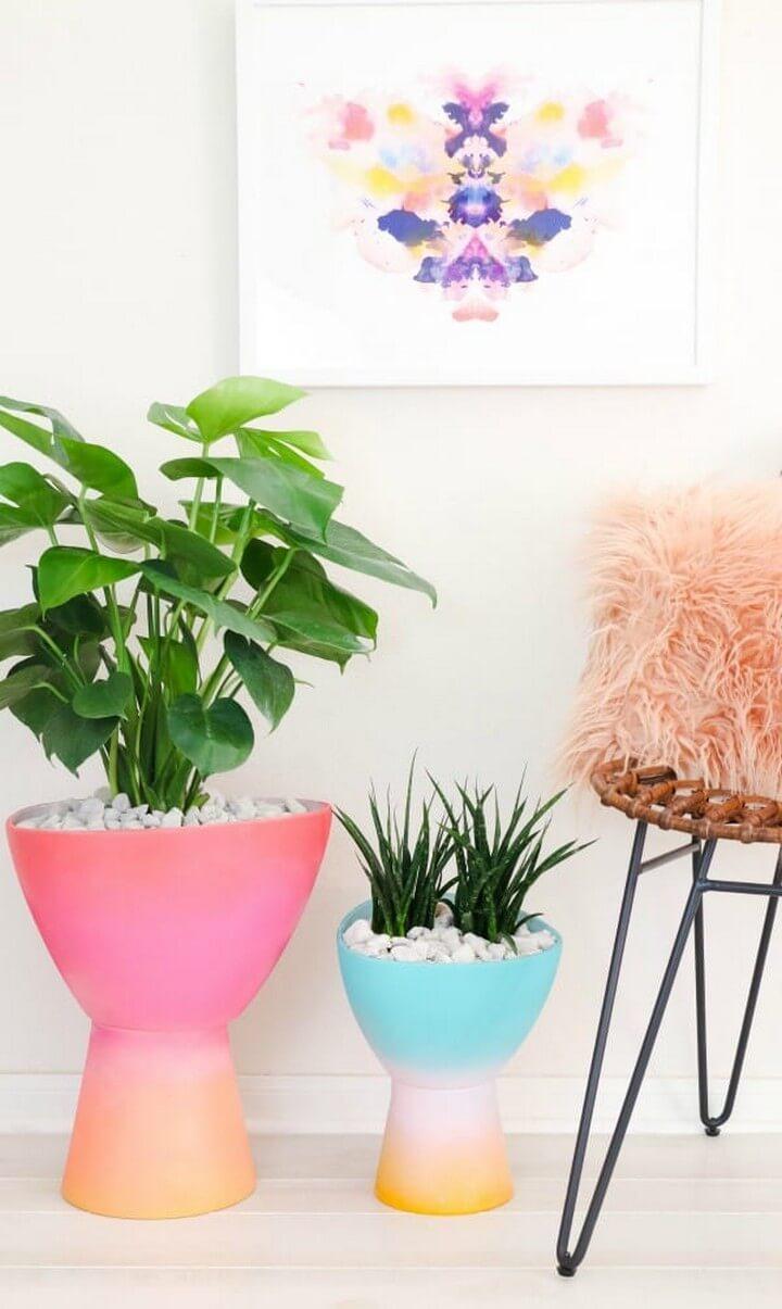 DIY Gradient Planters