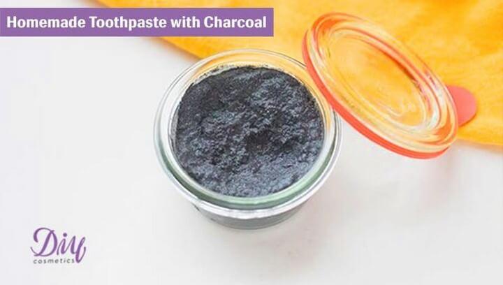 DIY Homemade Toothpaste with Charcoal for Whiter Teeth