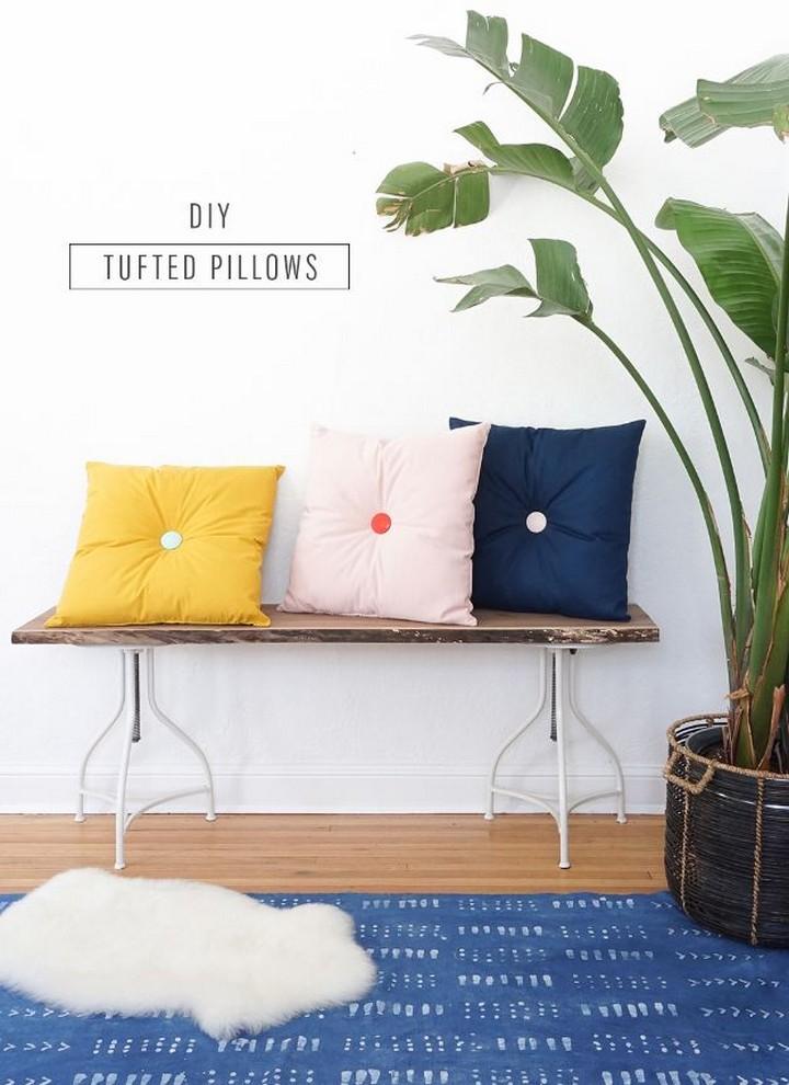 DIY Tufted Pillows For Home Decor