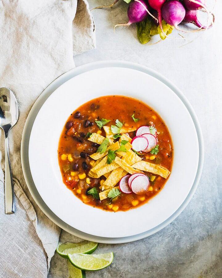 Easy Black Bean Tortilla Soup