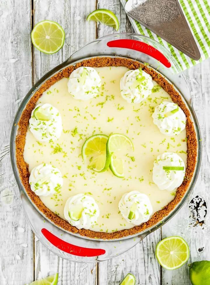 Easy Eggless Key Lime Pie