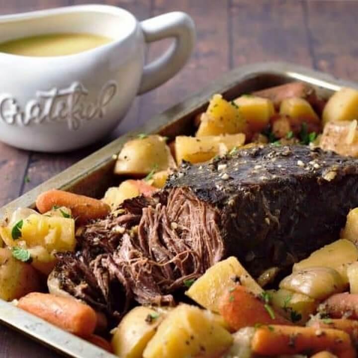 Easy Slow Cooker Pot Roast Dinner Recipe