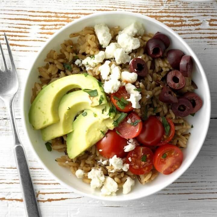 Greek Brown and Wild Rice Bowls Recipe
