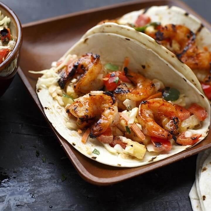 Hawaiian Grilled Shrimp Tacos