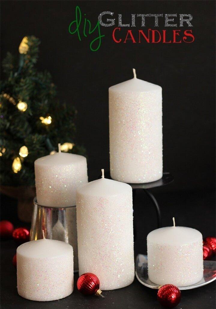 How to Make a Glitter Candle