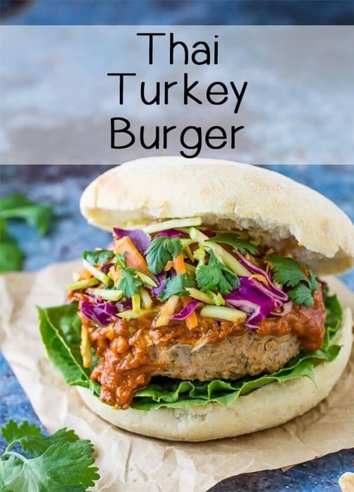 Juicy Thai Turkey Burgers Homemade Burger Recipe