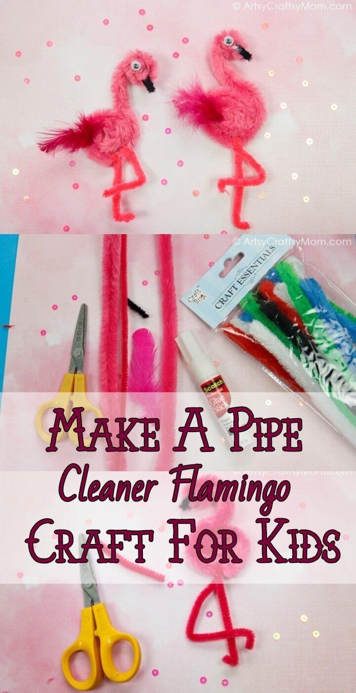 Make A Pipe Cleaner Flamingo Craft For Kids