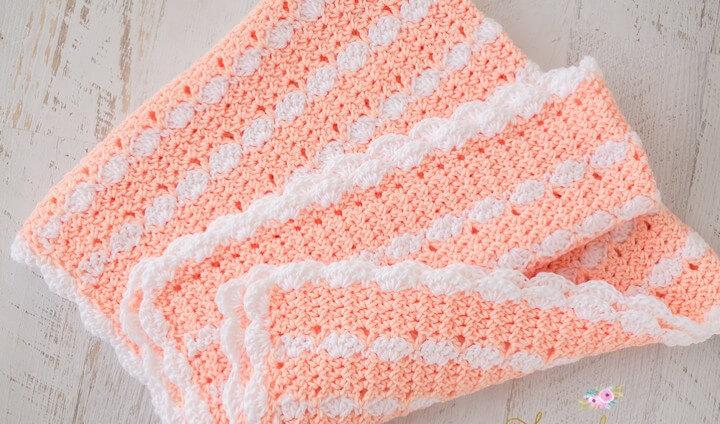 Peaches Cream Baby Blanket – Free Crochet Pattern