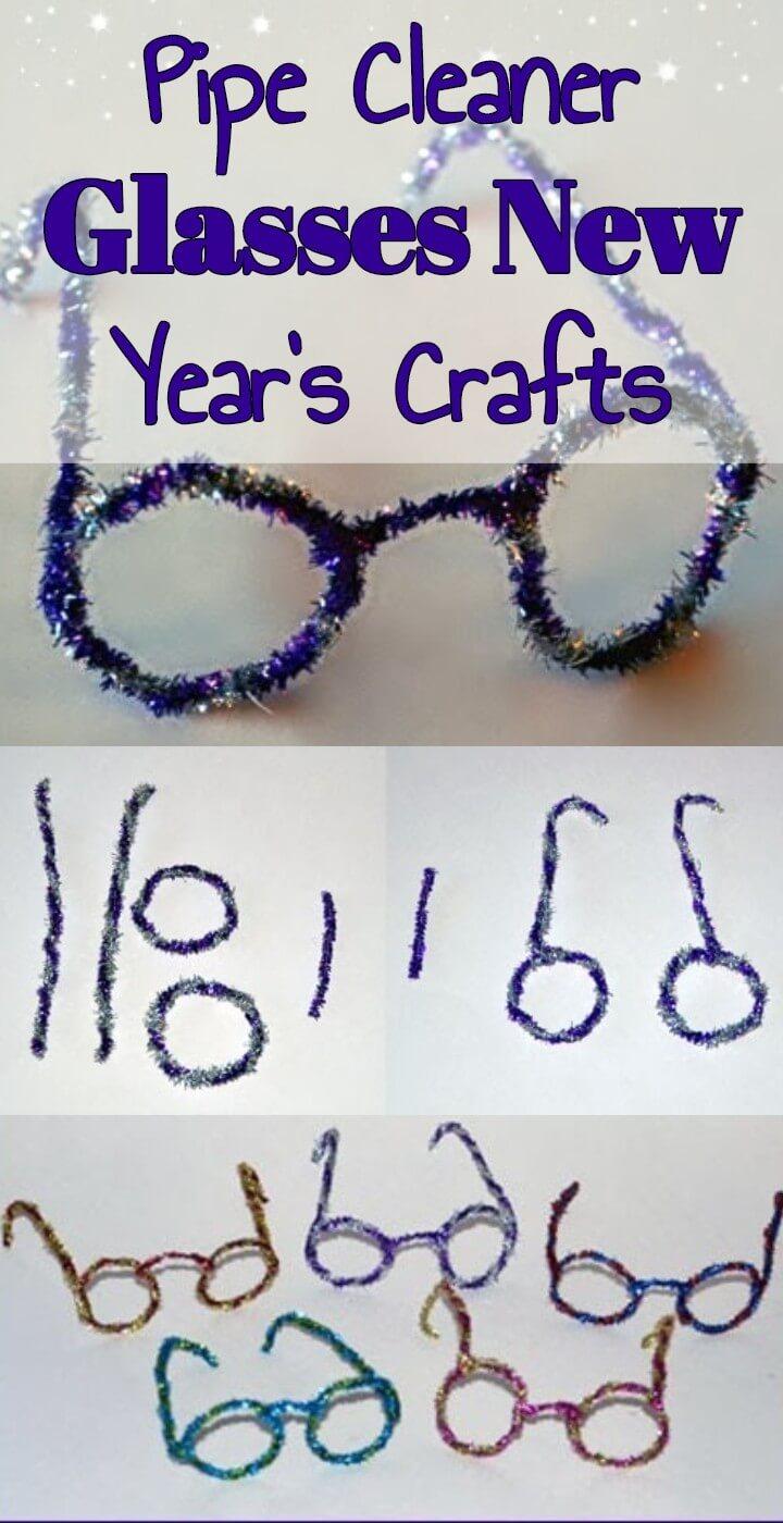 Pipe Cleaner Glasses New Year’s Crafts
