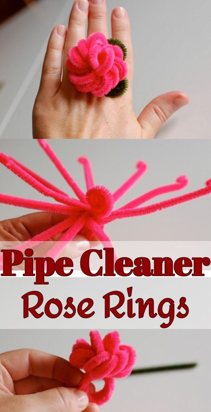 Pipe Cleaner Rose Rings