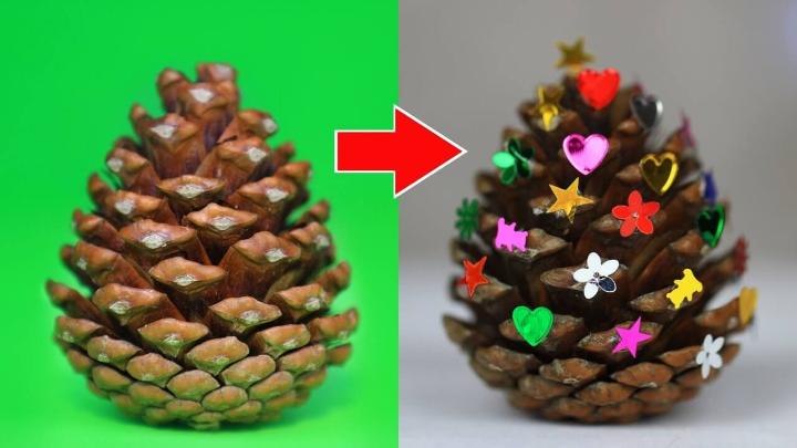 How to Make Glitter Pine Cone Ornaments