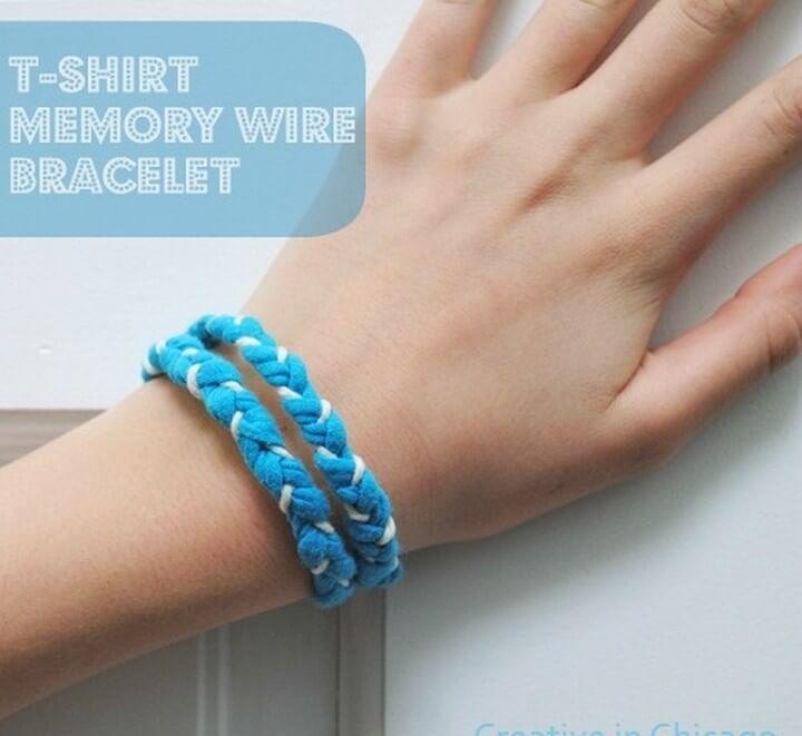 DIY T shirt Memory Wire Bracelet, diy birthday gifts for tween girl, diy gifts, diy gifts for girlfriend, diy birthday gift ideas for teenage girl, creative homemade gifts, handmade birthday gifts, handmade gift ideas for friends, crafty gifts for girls, beautiful diy gifts, easy diy gifts for friends, diy gift ideas for best friend, quick diy gifts, diy gift ideas for boyfriend, diy gift ideas for girlfriend, diy gifts for men, classy diy gifts, diytomake.com