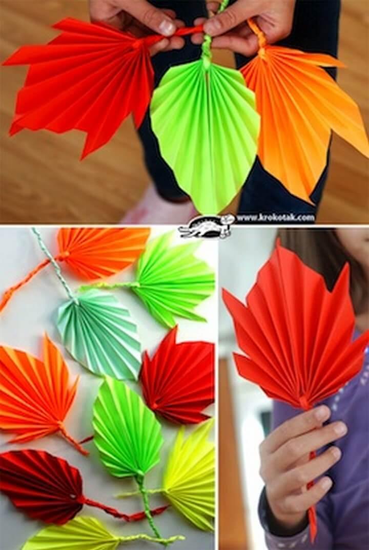 Folded Paper Fall Leaves Things to Make and Do, diy crafts with paper, diy crafts tutorials, diy crafts for girls, easy diy crafts, diy crafts youtube, diy crafts for kids, diy crafts for home decor, diy crafts to sell, diy projects for home, easy diy projects for home, diy projects for men, diy projects for bedroom, fun diy projects for adults, diy projects for kids, diy projects youtube, diy projects electronics, diytomake.com