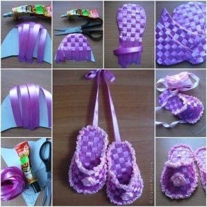 How to make Gift Ribbon Slippers step by step