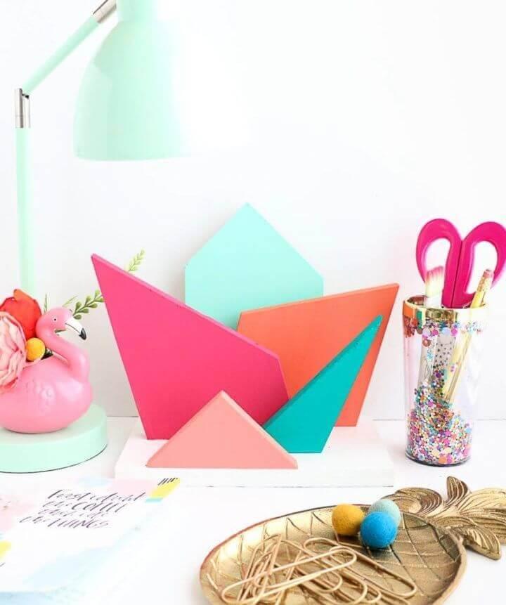 Colorful Geometric Desk Organizer