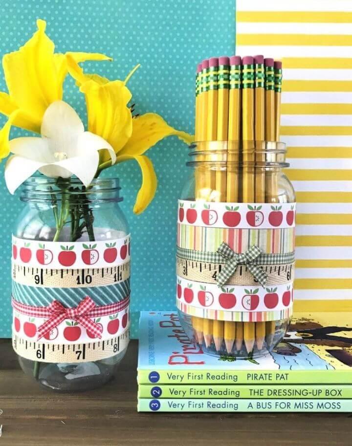 Mason Jar Pencil Holder