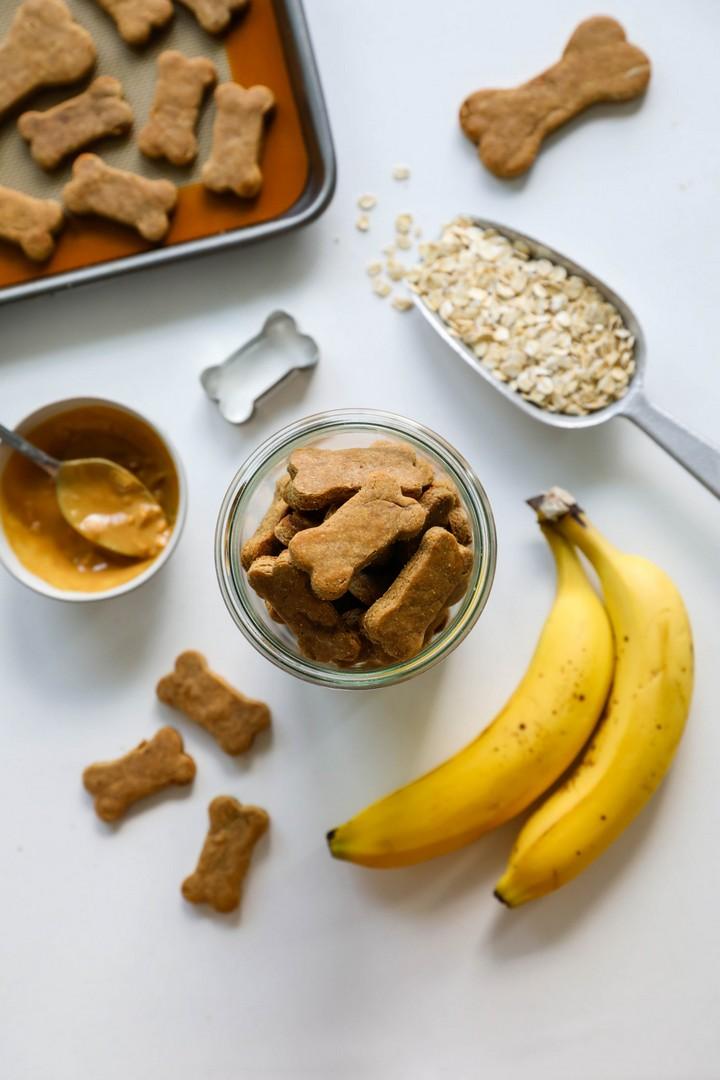 3 Ingredient Peanut Butter Banana Dog Treats