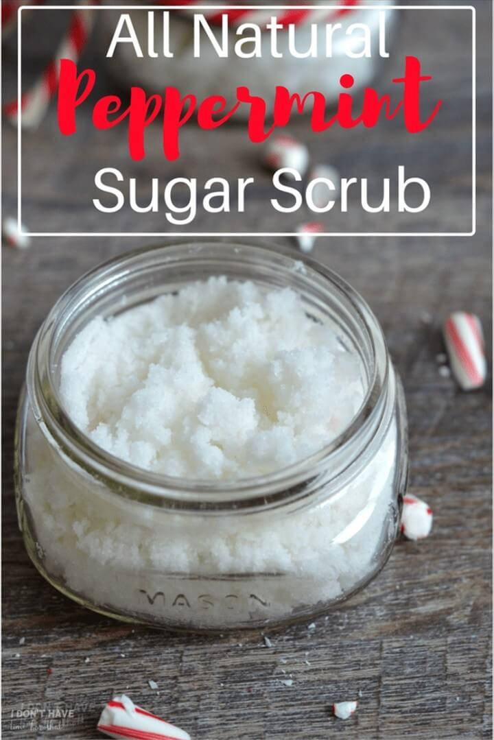 DIY All Natural Peppermint Sugar Scrub