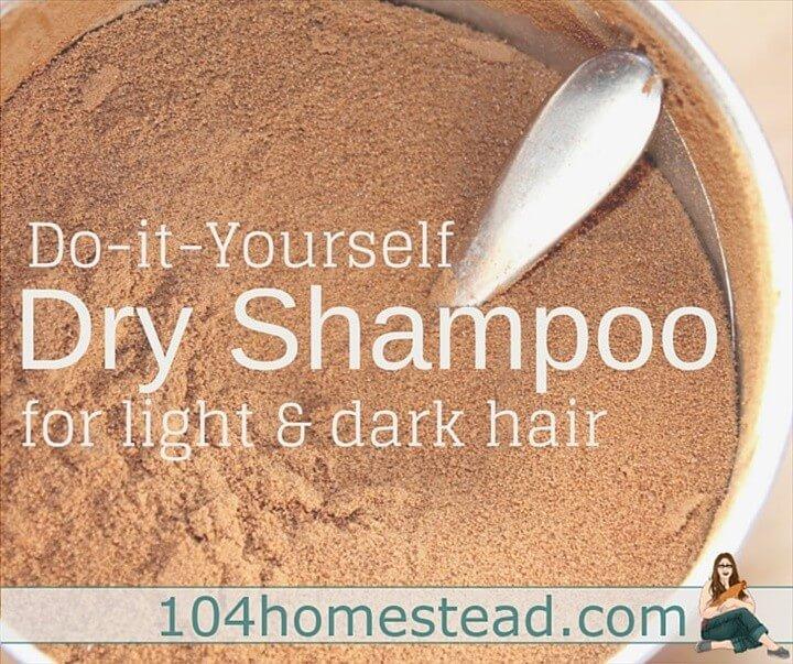 DIY Dry Shampoo for Light or Dark Hair