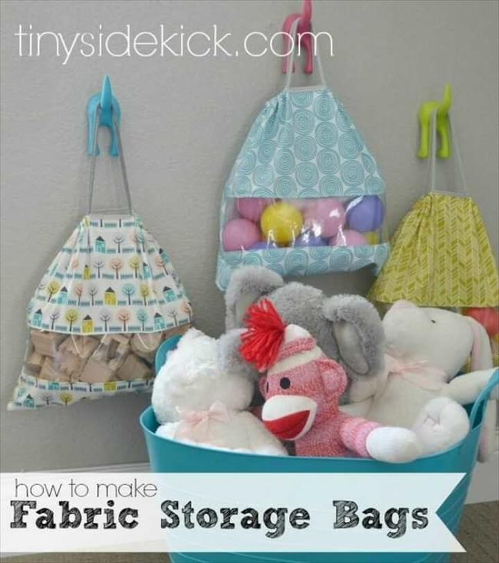 DIY Fabric Storage Bags