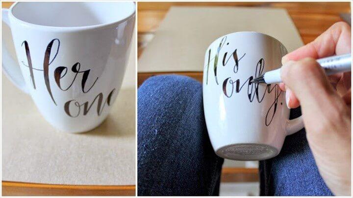 DIY His Her Mugs