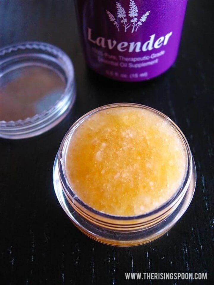 DIY Honey Lavender Lip Scrub